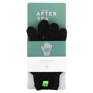 AfterSpa Exfoliating Gloves, Black 1 Pair NWT